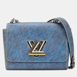 Louis Vuitton Blue Epi Leather Denim Twist MM Shoulder Bag