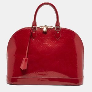 luxury-women-louis-vuitton-used-handbags-p1140451-014 Louis Vuitton Pomme D’amour Monogram Vernis Alma GM Bag