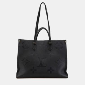 Louis Vuitton Black Monogram Empreinte Leather Giant OnTheGo GM Tote Bag