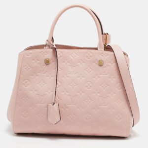 Louis Vuitton Rose Ballerine Monogram Empreinte Leather Montaigne BB Bag