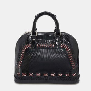 Louis Vuitton Noir Patent Leather PM Kansai Yamamoto Collaboration Alma Samurai Satchel Bag