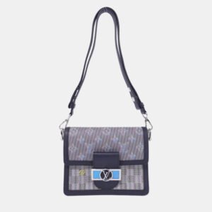 luxury-women-louis-vuitton-used-handbags-p1145160-010 Louis Vuitton Blue Monogram Leather Dauphine Mini Shoulder Bag