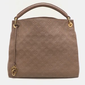 luxury-women-louis-vuitton-used-handbags-p1145693-013 Louis Vuitton Beige Monogram Empreinte Leather Artsy MM Bag