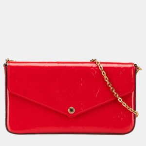 Louis Vuitton Red Monogram Vernis Pochette Felicie