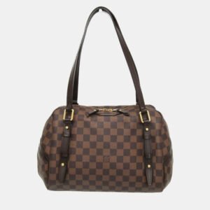luxury-women-louis-vuitton-used-handbags-p1146291-001 Louis Vuitton Brown Damier Ebene Rivington PM Shoulder Bag