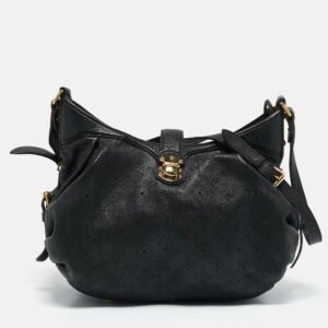 luxury-women-louis-vuitton-used-handbags-p1146582-016 Louis Vuitton Black Monogram Mahina Leather XS Bag