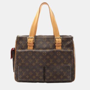 luxury-women-louis-vuitton-used-handbags-p1146858-013 Louis Vuitton Brown Monogram Canvas Multipli Cite Shoulder Bag