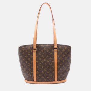 luxury-women-louis-vuitton-used-handbags-p1146859-008 Louis Vuitton Brown Monogram Canvas Babylon Shoulder Bag