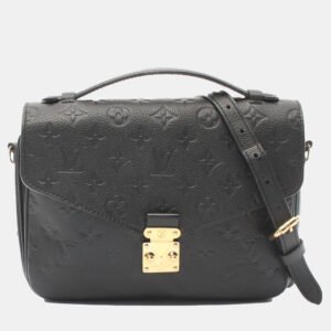 Louis Vuitton Black Monogram Empreinte Leather Pochette Metis MM Handbag