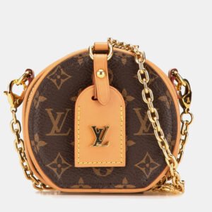 Louis Vuitton Brown Monogram Mini Boite Chapeau Necklace Bag