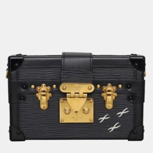 Louis Vuitton Black Epi Leather Petite Malle Shoulder Bag