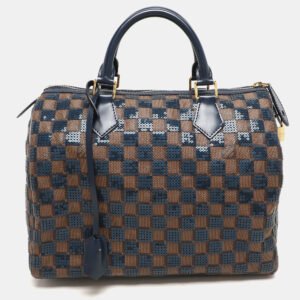Louis Vuitton Damier Ebene and Sequins Paillettes Limited Edition Speedy 30 Bag