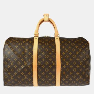 Louis Vuitton Monogram Keepall 50 Duffle Travel Handbag