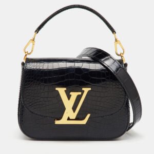Louis Vuitton Black Alligator Vivienne Bag
