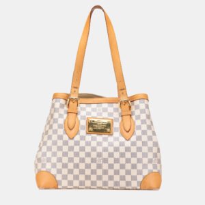 Louis Vuitton White Damier Azur Hampstead MM Bag