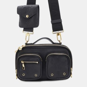 Louis Vuitton Black Calf Leather Utility Crossbody Bag