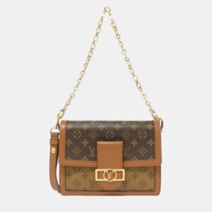 Louis Vuitton Brown Monogram Reverse Dauphine MM Shoulder Bag