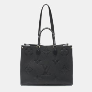 Louis Vuitton Black Monogram Empreinte OnTheGo GM Tote Bag