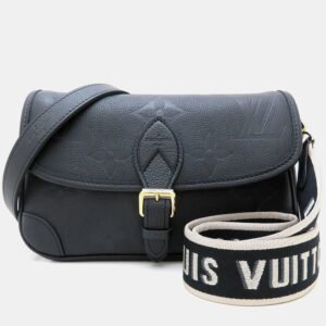 luxury-women-louis-vuitton-used-handbags-p1150694-001 Louis Vuitton Noir Leather Monogram Empreinte Diane Shoulder Bag