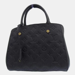Louis Vuitton Black Leather Monogram Empreinte Montaigne BB Handbag