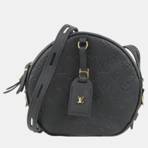 luxury-women-louis-vuitton-used-handbags-p1150759-003 Louis Vuitton Black Monogram Empreinte Boite Chapeau Souple MM Shoulder Bag
