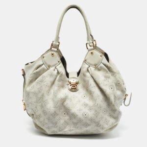 luxury-women-louis-vuitton-used-handbags-p1150836-017 Louis Vuitton White Monogram Mahina Leather Surya L Bag
