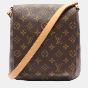 luxury-women-louis-vuitton-used-handbags-p1151635-007 Louis Vuitton Brown Monogram Canvas Musette Salsa Crossbody Bag