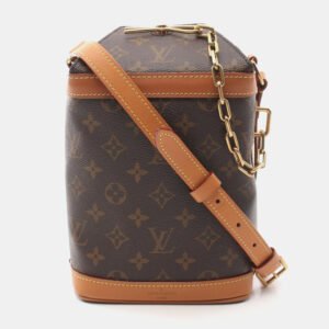 luxury-women-louis-vuitton-used-handbags-p1151705-003 Louis Vuitton Brown Monogram Leather Milk Box Shoulder Bag
