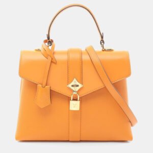 Louis Vuitton Orange Leather Rose des Vents PM Top Handle Bag