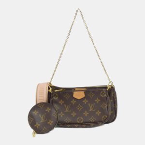 luxury-women-louis-vuitton-used-handbags-p1153673-006 Louis Vuitton Brown Monogram Multi Pochette Accessoires Shoulder Bag