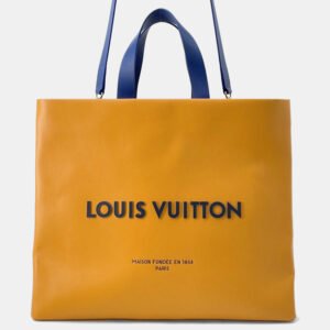Louis Vuitton Saffron Leather MM Shopper Tote Bag