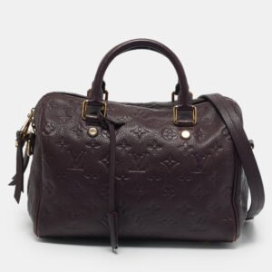 Louis Vuitton Aube Monogram Impreinte Leather Speedy 25 Bandouliere Bag
