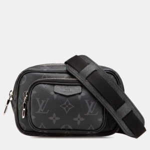 luxury-women-louis-vuitton-used-handbags-p1155220-012 Louis Vuitton Black Monogram Eclipse Taigarama Outdoor Pouch