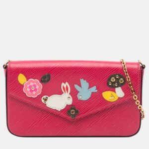 Louis Vuitton Pink Epi Pochette Felicie Patchwork