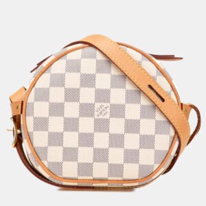 luxury-women-louis-vuitton-used-handbags-p1155340-010 Louis Vuitton White Damier Azur Boite Chapeaux Souple PM