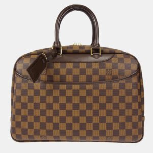 Louis Vuitton Brown Damier Ebene Canvas Deauville Bowling Vanity Shoulder Bag
