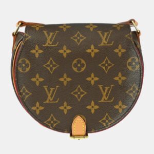 luxury-women-louis-vuitton-used-handbags-p1155493-007 Louis Vuitton Brown Monogram Canvas Tambourine Shoulder Bag