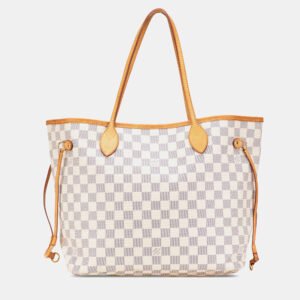 Louis Vuitton White Damier Azur Neverfull MM