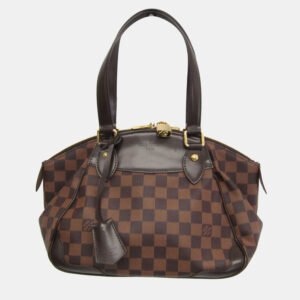 luxury-women-louis-vuitton-used-handbags-p1156381-027 Louis Vuitton Damier Ebene Verona PM Shoulder Bag