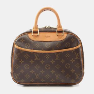 Louis Vuitton Brown Monogram Canvas Leather Trouville Handbag