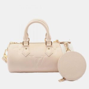 Louis Vuitton Creme Monogram Empreinte Papillon BB Shoulder Bag