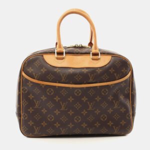 Louis Vuitton Brown Monogram Deauville Bowling Handbag
