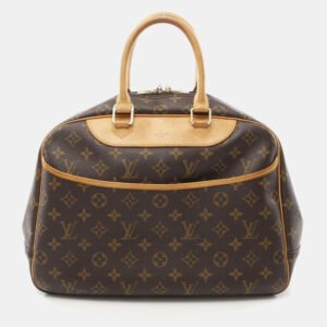 Louis Vuitton Brown Monogram Deauville Bowling Handbag
