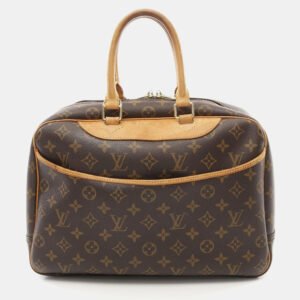 Louis Vuitton Brown Monogram Deauville Bowling Handbag