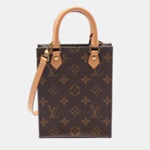 Louis Vuitton Brown Monogram Petit Sac Plat Tote Bag