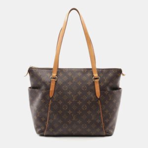 Louis Vuitton Totally Mm Tote Shoulder Bag Monogram Leather Brown