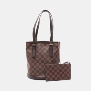 Louis Vuitton Brown Damier Ebene Canvas Marais Bucket Tote Bag