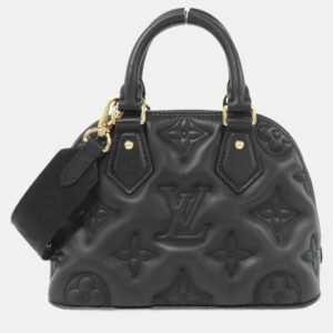 Louis Vuitton Black Bubblegram Leather Alma Soft BB Handbag