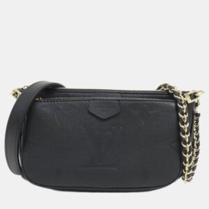 Louis Vuitton Black Monogram Empreinte Leather Multi Pochette Accessoires Shoulder Bag