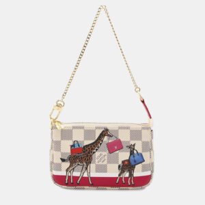 Louis Vuitton Beige Damier Azur Canvas Mini Pochette Accessoires Shoulder Bag